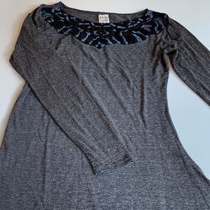 Free People grey dress with slanted hem, size M